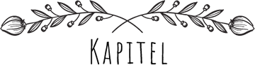 Dekoratives Element zu den Kapitelüberschriften mit floralem Muster und dem Text KAPITEL