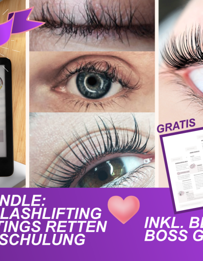 3er Bundle: Korean Lashlifting, Lashlifting Retten & Hygieneschulung